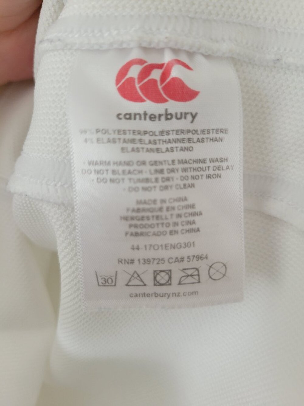Canterbury England Rugby VapoDri+ O2 Home Jersey White Women's Fan Gear sz L - Picture 4 of 9